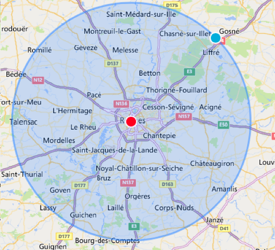 Rayon d'intervention de L'Électricien Rennais : Rennes 10 ou 20 km